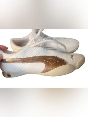 Vintage Puma Speed Cat Gold Golf Shoes, Wmn's 8